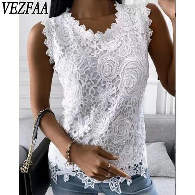 Women's Fashion Casual Summer Spring Solid Color Print Sleeveless O-Neck Blouses & Shirts
