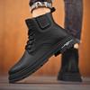 New Fashion Autumn And Winter Men's High Top Martin Boots Students Male Boys Trending Soft Sole Work Shoes Labor Protection Martin Sneakers