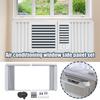 Window Air Conditioner Side Panels with Frame, Room AC Accordion Filler Curtain Kit Replacement Adjustable Removable Frame
