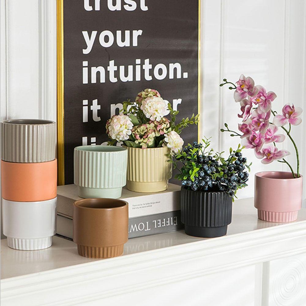Creative Ceramic Flowerpot DIY Succulent Pots Mini Ceramic Plant Pots  Desktop Decoration