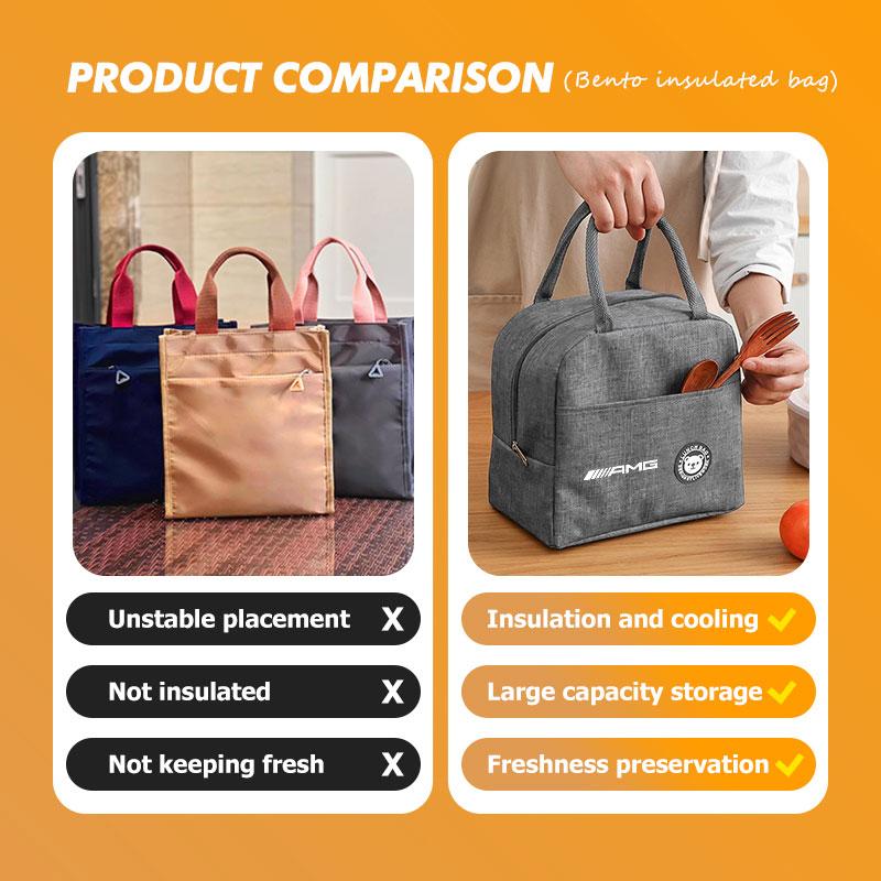 Car Sticker Car Lunch Insulated Box Camping Portable Thermal Insulation Bag For Mercedes Benz AMG A B C E S G Class A180 CLK CLA