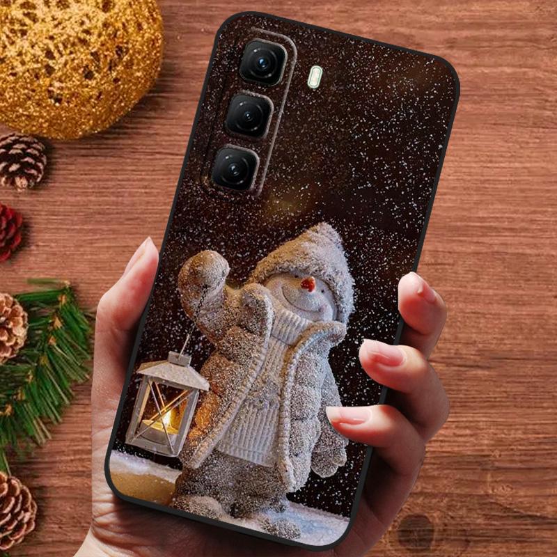 Christmas Painted Cover For Infinix Hot 40 60 50 Pro Plus 4G 50i 40i Case Silicone Soft Phone Cover For Infinix Hot 30 Play 30i