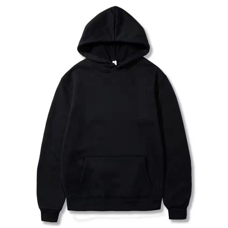 Mens Fleece-Lined Hooded Sweatshirt Winter Warm Oversized Cotton Blend Pullover Casual Outdoor Youth