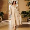 AB423 Plus Size Women's Embroidered Sequin Robe Dress - Middle Eastern, European, American Style