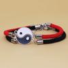 Woven Bracelet Set Men Women Yin-Yang Adjustable Braclet Chinese Style Tai Chi Eight Trigrams Braslet Gift for Lover Bestie