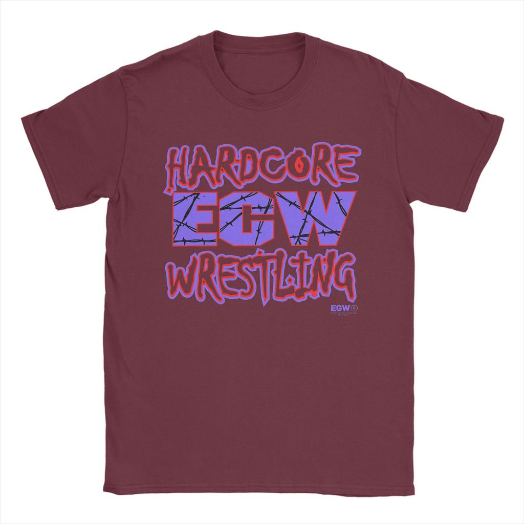 Ecw Hardcore Wrestling Maglietta in Cotone da Uomo Estiva Magliette Retro Y2K Comode T-shirt alla Moda Top Oversize Personalizzati Fai-da-Te