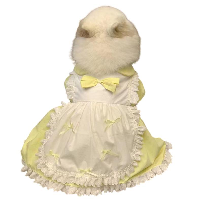 Handmade Big Dog Samoyed Ancient Shepherd Golden Retriever Skirt Lolita Style Pet Dog Skirt Large Dog Maid