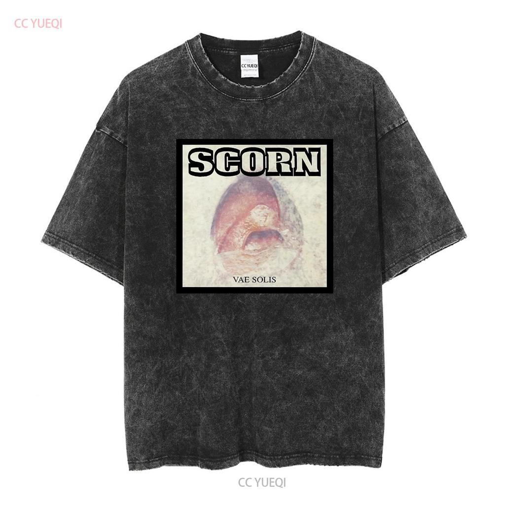 SCORN T Shirt Vae Solis Mens Cotton Crew Industrial Breakbeat long or short sleeves vintage Washed Slightly homme Soft
