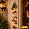 Leuchtender Weihnachts-Türhänger Spiralstil Anhänger mit Glocke Schneeflocken-Dekor Für Weihnachten 2026 Hausgarten Aufhängung Fensterdekor Geschenk