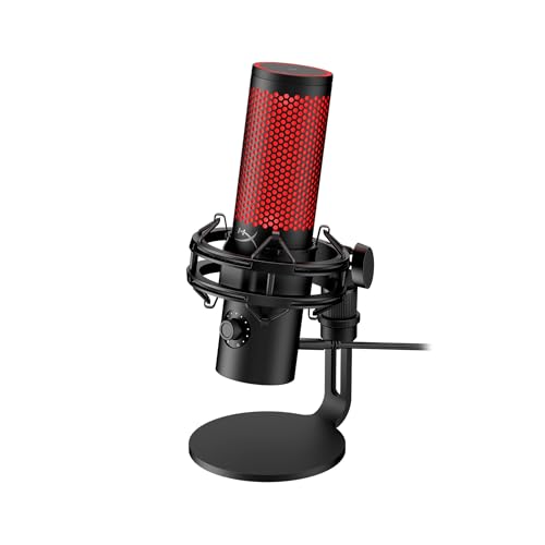 

HyperX QuadCast 2 Condenser Microphone USB Microphone for Streamers/Content Creators/Gamers/PC/Mac 2-Year Warranty 872V1AA