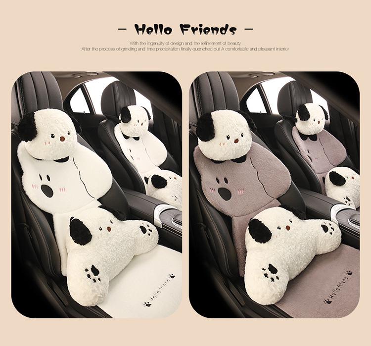 Winter Plüsch Autositzkissen aus Kaninchenfellimitat - Niedlich und warm für Haustiere