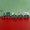 Christmas Wooden/Plastic Train Mini Painted Train Decoration Train Desktop Ornament For Xmas Party Winter Festival Gift