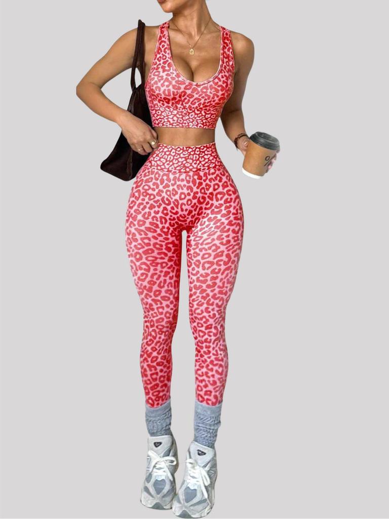Women's Seamless Cross-Back Sports Yoga Set - 2-Piece Fitness & Casual Wear