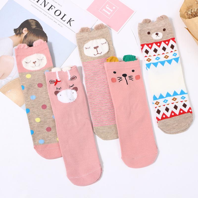 Korean Style Mid-Calf Cute 3D Cartoon Totoro Ear Socks for School