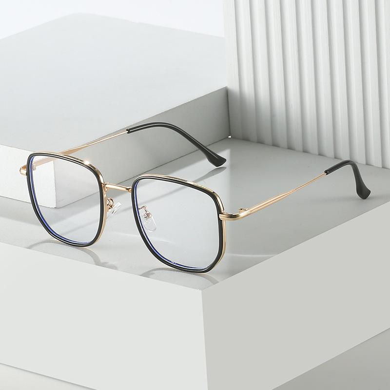 Neue Großrahmenbrille 9299 Quadratische Gesicht bedeckende Flachbrille für Frauen Xiaohongshu, Die gleiche Blaulichtbrille für Männer
