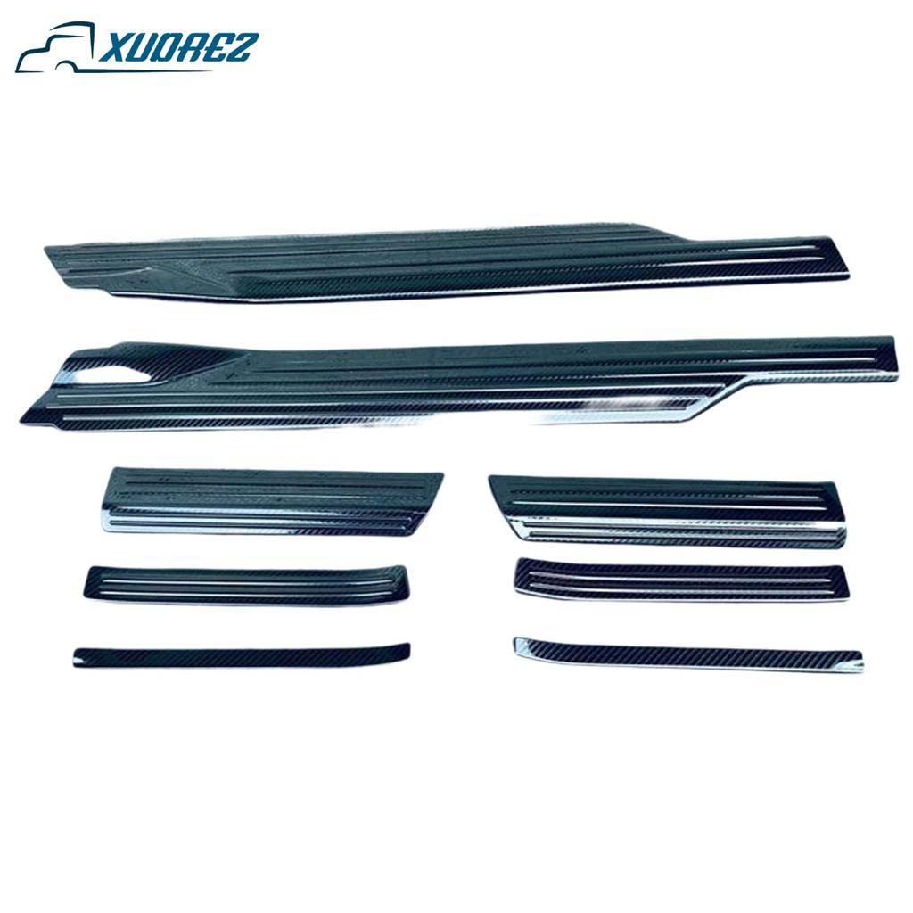 XUDREZ Carbon Schal Seitentürschwellerschutz Kratz- und Schmutzschutz Innenraum Individuelle Zubehörteile für Daihatsu Atrai Faser-Look Platten, Abdeckungen, Zierleisten,