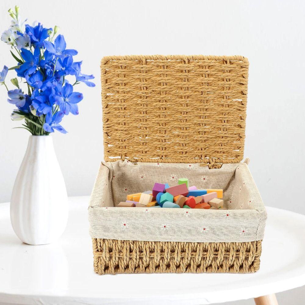 Household Laundry Hamper Bohemia Decorative Bins Universal Wicker Storage Baskets Kitchen Supplies