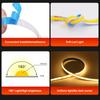DC 5V LED COB Strip Light USB/2pin/DC Plug Connector High Density Self-adhesive Flexible Background Lighting Tape for Home Decor