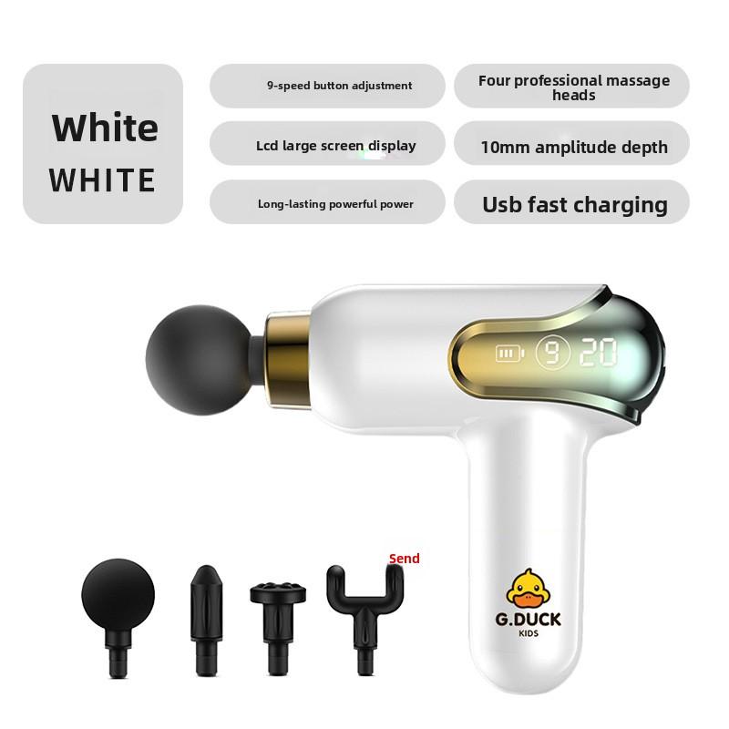 

Маленький желтый утенок пистолет для фасций, фитнес-массажер электрический бесшумный пистолет для массажа мышц ЖК-дисплей мужчины и женщины, мини-пистолет для фасций Chinese Manual