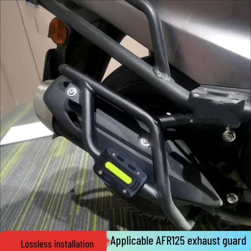 Haojue AFR125 Exhaust Crash Bars Bumper Kit HJ125T-27: Front & Rear Guards