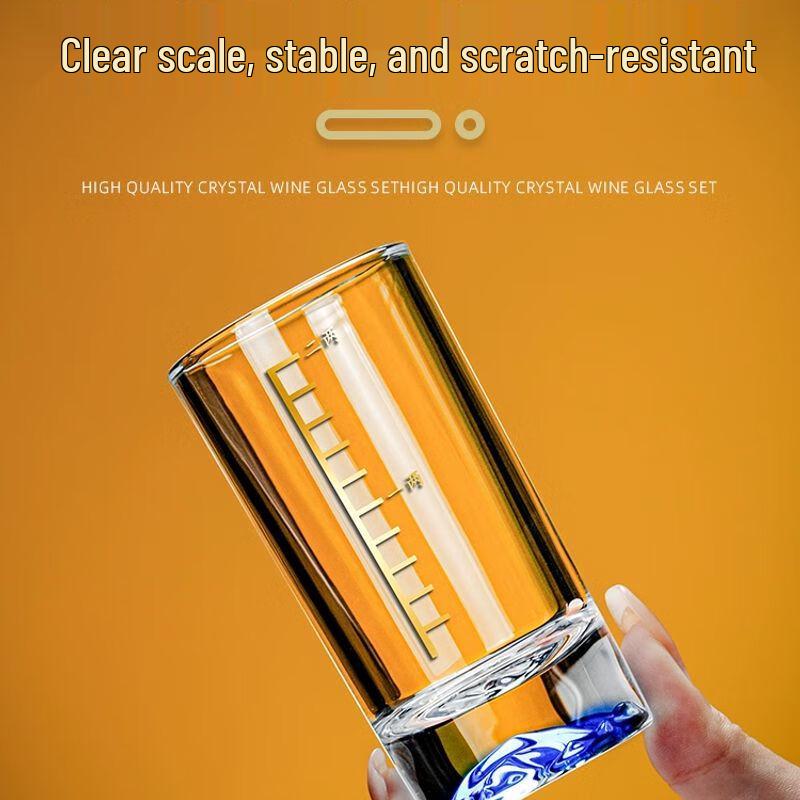 Xuankunpai Graduated Glass Baijiu & Liquor Cup Set with Rack