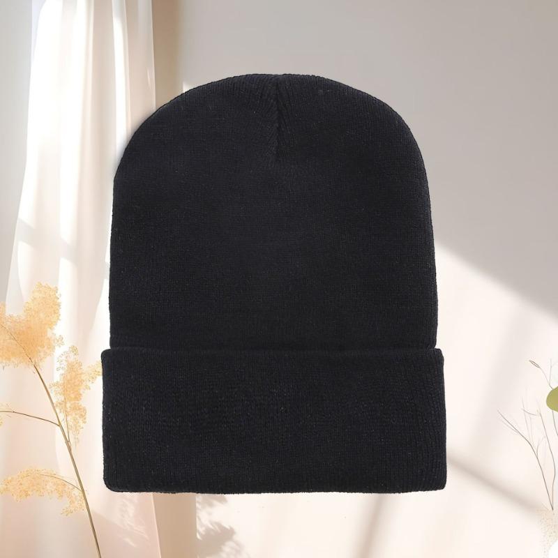 Czapka wełniana jesienno-zimowa czapka na zimno czapka dziergana dla pary czapka dziergana w kolorze cukierkowym wzór haftu tekst