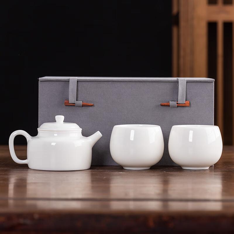 

Zhuangluhua Mutton-fat Jade White Porcelain Gongfu Tea Set