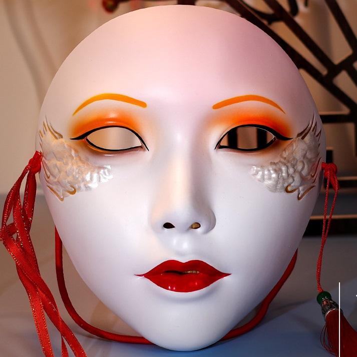 Soul Crop Full Face Mask Nightclub Bar Cos Party Hanfu Dress Up Road Chinese Mechanical Ancient Style Mask Men and Women