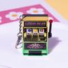 Miniature Fruit Slot Machines Keychain Charm Colorful Accessory for Bags Portable Entertainment Phone Chain Decoration