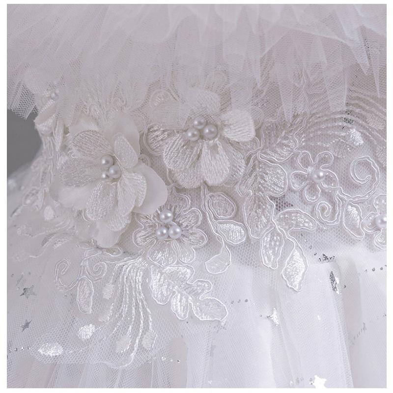 Girls Puffy Princess Dress Flower Girl Wedding Piano Performance Formal Dress