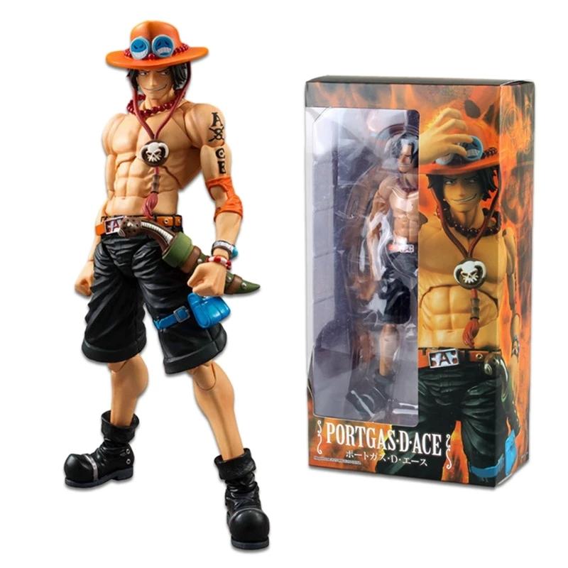 

18CM Anime Figure One Piece Action Ace Fire Fist Escal D Ace Luffy Brother High Quality Toys Japan Anime Collectible Figurines PVC Model High With box