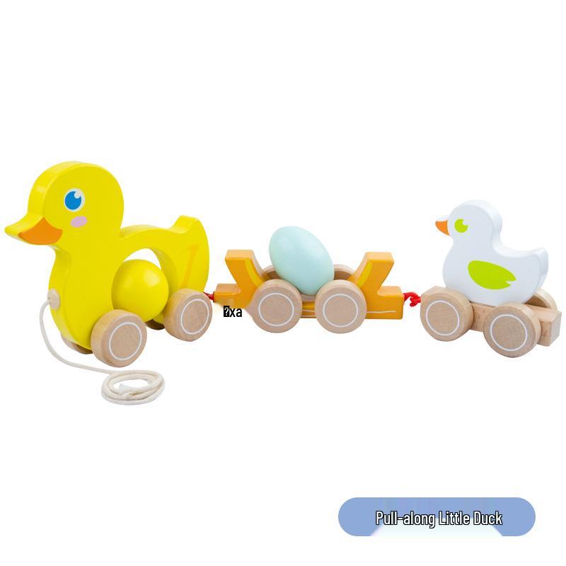 Wooden Pull-Along Chick Toy: Baby Walker for Early Education and Crawling Training