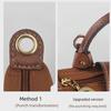 Adjustable Cowhide Crossbody Shoulder Strap, Genuine Leather, Punch-Free, Longxiang Bags