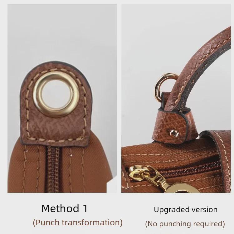 Adjustable Cowhide Crossbody Shoulder Strap, Genuine Leather, Punch-Free, Longxiang Bags