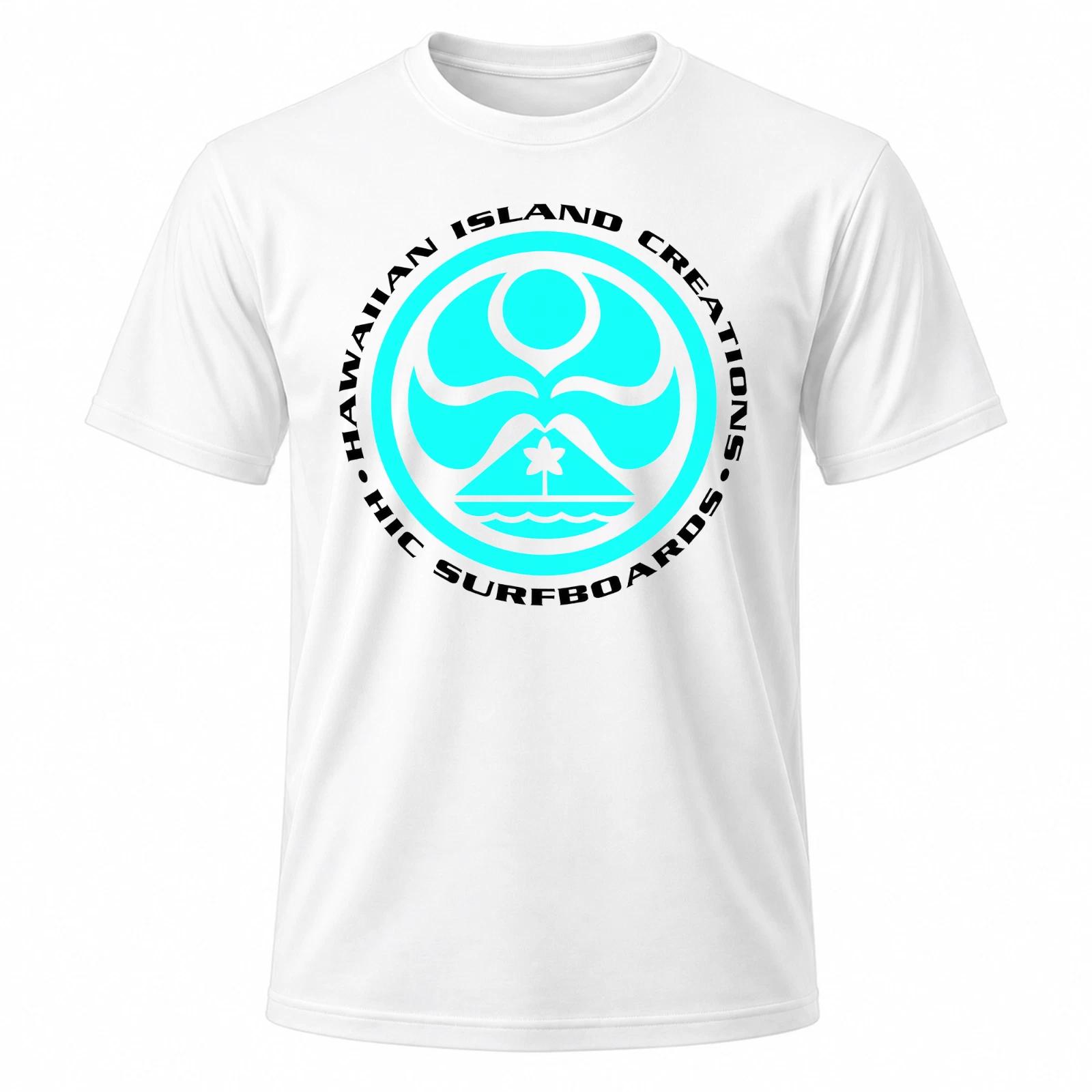 HIC Hawaiian Island Creations Surfing Men s White Graphic T Shirt Fr XS