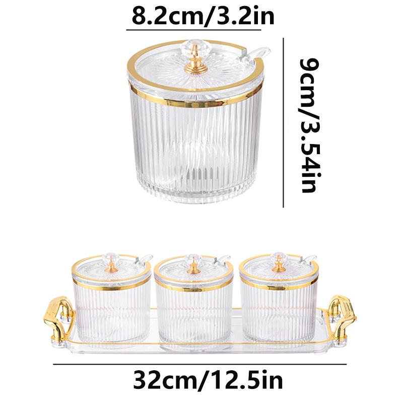 Gewürzsalzglas Acryl versiegelt Feuchtigkeitsdichte Gewürzbox Küchengewürzglasabdeckung Geräteregal