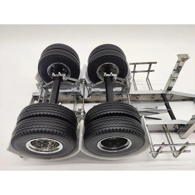 Stainless Steel 2/3 Axis Balance Suspension Kit Steel Plate Trailer for 1/14 Tamiya RC Dump Truck SCANIA 770S VOLVO FH16XL Car