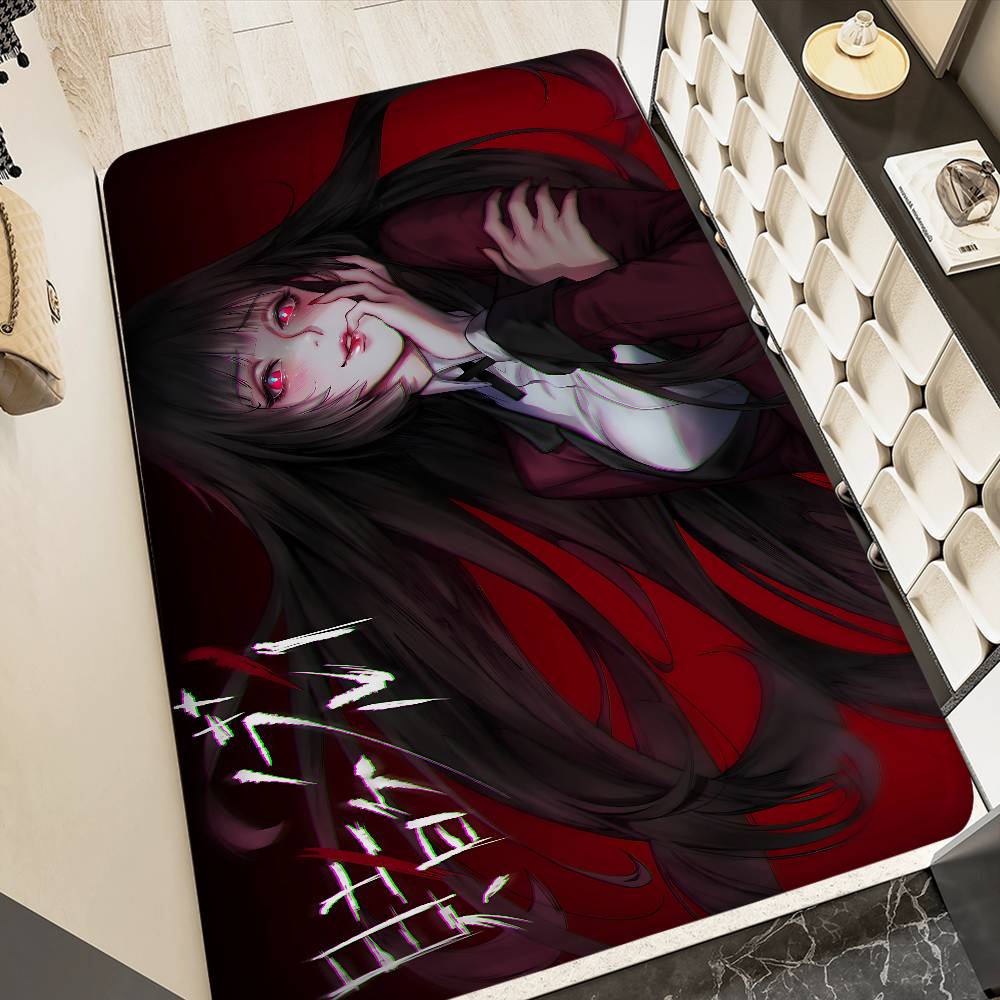 Popular Anime K-kakegurui Girls Floor Mat Rectangle Anti-slip Home Soft Badmat Front Door Indoor Outdoor Mat Welcome Doormat