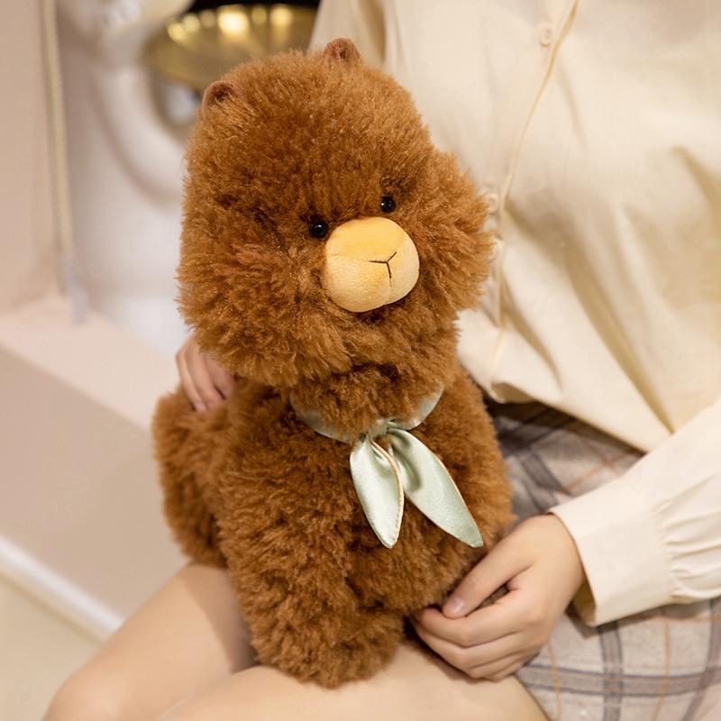 Furry Plush Alpaca Plush Toy Lifelike Animals Stuffed Soft Long Plush Llama Alpaca Sheep Sleeping Hug Pillow Creative Gifts
