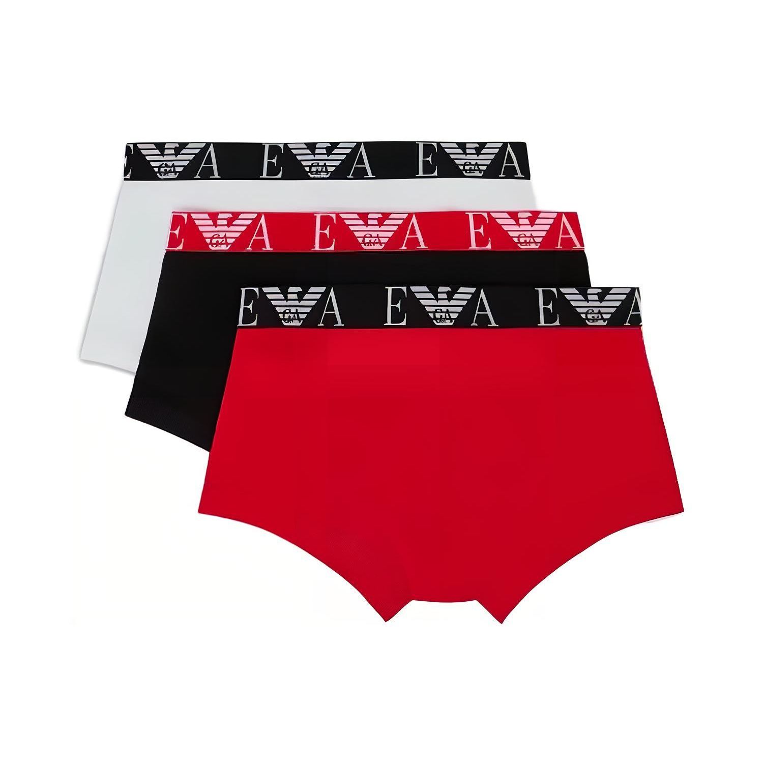 Emporio Armani Letter Print Fitted Boxer Briefs Three-Pack Men underwear 1113573R-71512-4121 S