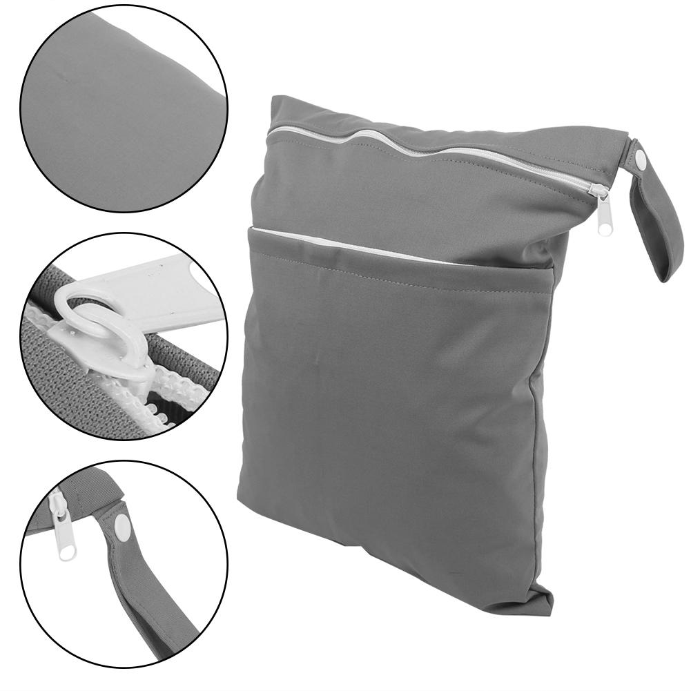Wasserdichte Babywindeltasche Organizer-Beutel Aufbewahrungstasche für Windeln Mama Aufbewahrung Grau