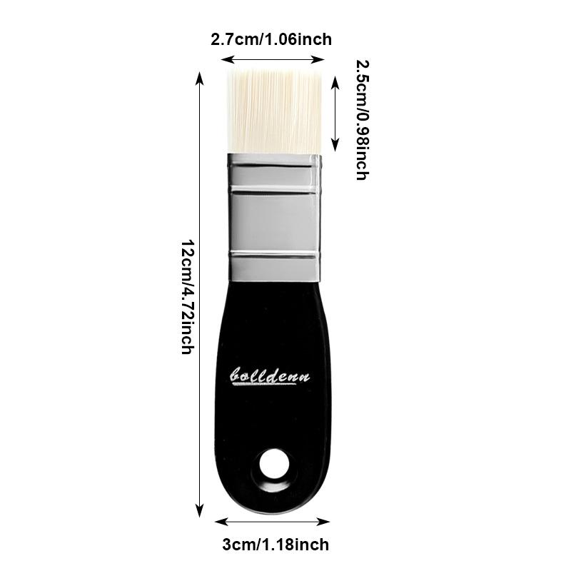 3 Sizes Flat Paint Brushes,Nylon Bristle Oil Paint Brushes,Professional Artist Brush for Acrylic Watercolor Gouache Painting