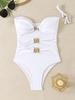 2026 Trendy European & American Strappy Hollow-Out One-Piece Swimsuit - Women's High-End Beachwear