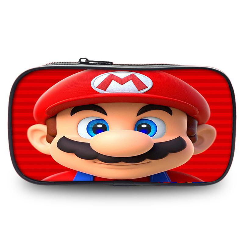 Super Mario Pencil Case Large Capacity Polyester Kids Stationery Organizer For Students