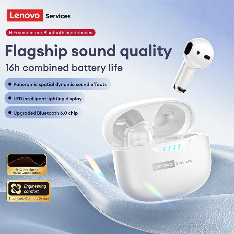 Originální bezdrátová sluchátka Lenovo LE259 Bluetooth 6.0 HIFI Herní sluchátka s potlačením hluku Sluchátka na cvičení Přehrávání hudby Stereo Sportovní sluchátka
