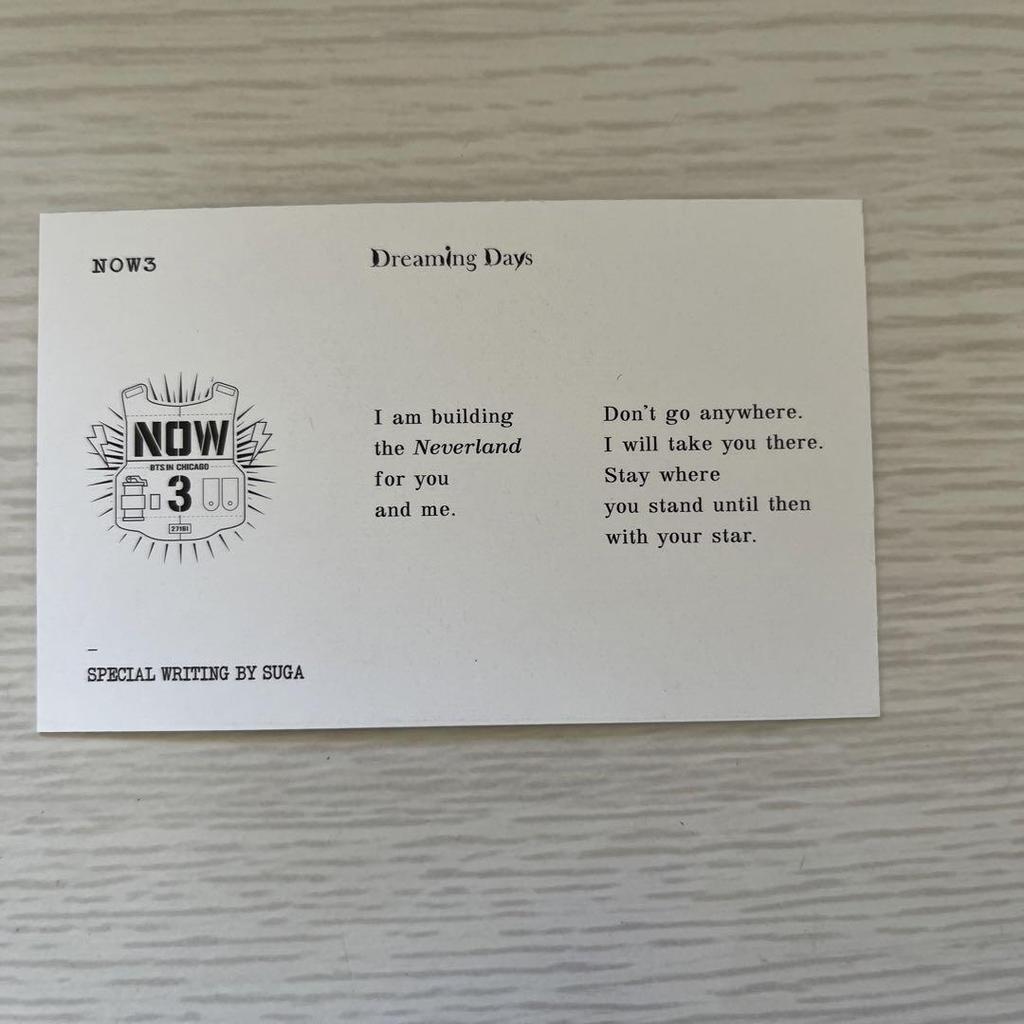 [USED] BTS NOW3 Trading Card SUGA j-hope