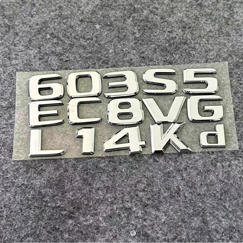For Mercedes Benz Chrome Silver Car DIY Trunk Letters Number Badge Emblems for Mercedes Benz AMG A B C E G S CLS CLK GLE GLC ML GLK SL CL GLS SLK
