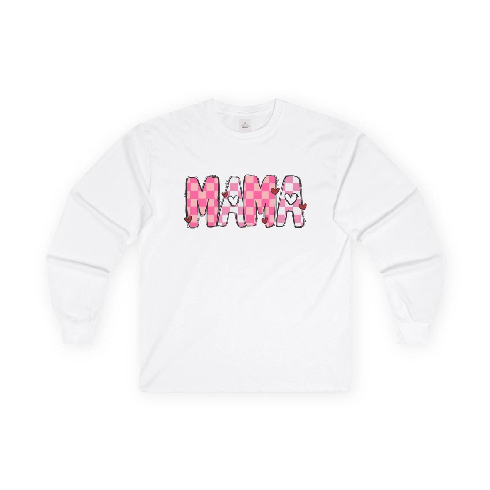 

Mama Long Sleeve Tee, Gift for Moms, Birthday Shirt, Mother s Day Apparel, Cute 2XL