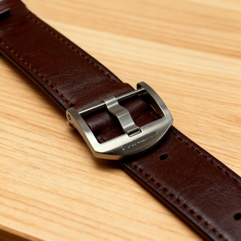 Edelstahl Crazy Horse Leder Uhrenschließe für Panerai Big Tuna, Kompatibel mit 18-26mm Schraubstift-Schließen.