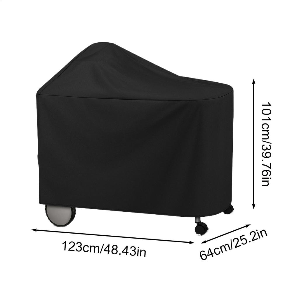 

Waterproof Outdoor Barbecue Grill Cover Dust-Proof Protective Weather-Resistant Stove Cover for Gas And Charcoal Gril чёрный